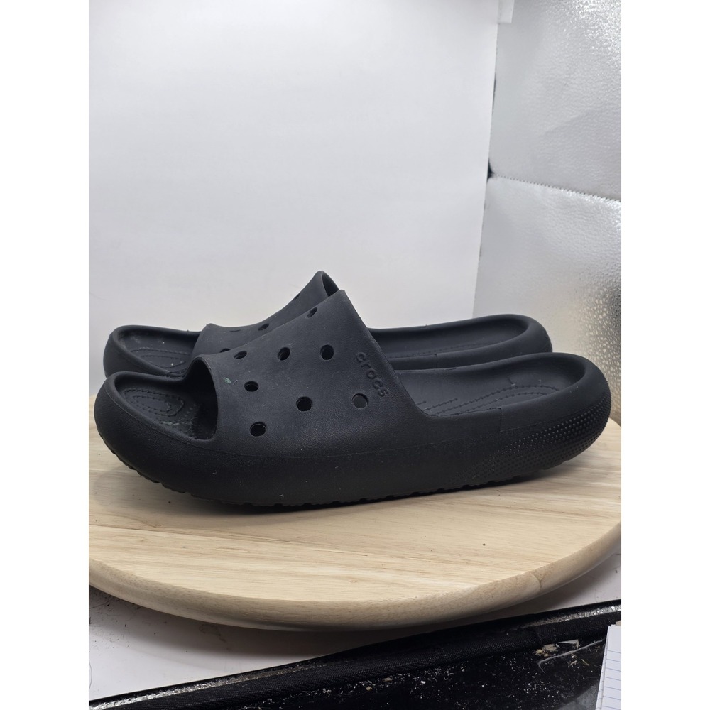 Mens Size 13‎ - Classic Crocs Slides Black Sandals Shoes Iconic Comfort 206121
